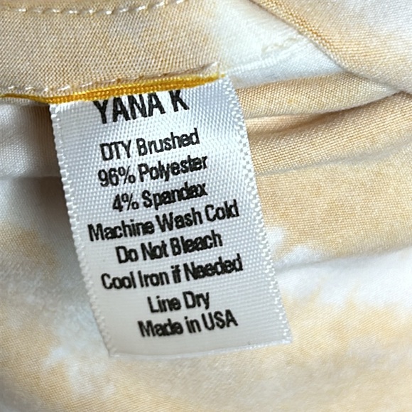 NWT Yana K Womens Tie Dye Striped Mid Sleeve V-Neck Oversized Tara Top One Size - Picture 8 of 8